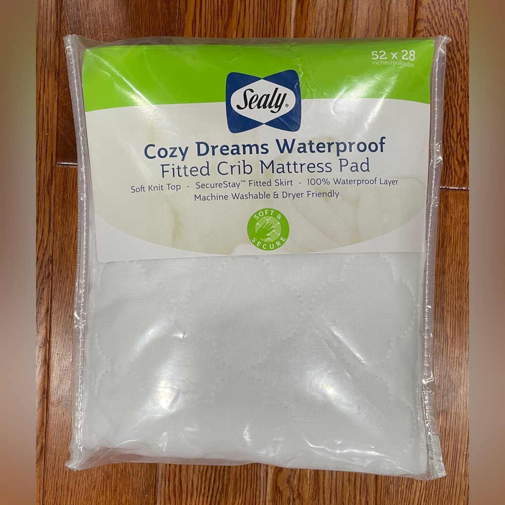 NWT Sealy Cozy Dreams Waterproof Crib Mattress